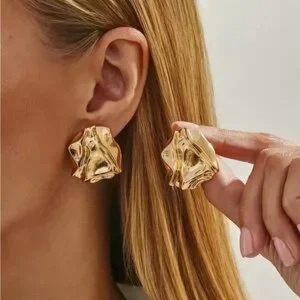 Gold Nugget Elegant Gold Earrings